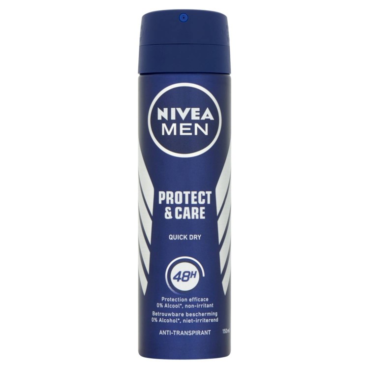 Nivea spray Protect Care 150ml Men | Kosmetické a dentální výrobky - Dámská kosmetika - Deodoranty - Spray Nivea spray Protect Care 150ml Men | Kosmetické a dentální výrobky - Dámská kosmetika - Deodoranty - Spray